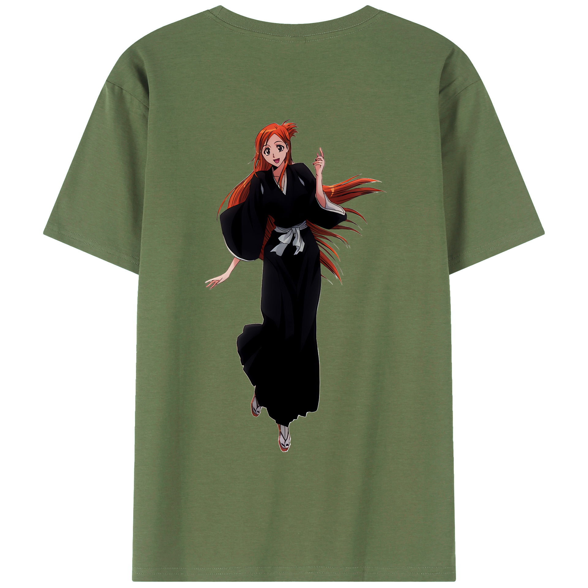 （画像用） ブリーチ 井上織姫（いのうえおりひめ） BLEACH Inoue Orihime 綿100％ メンズ半袖Tシャツ（バックプリント） 通気性